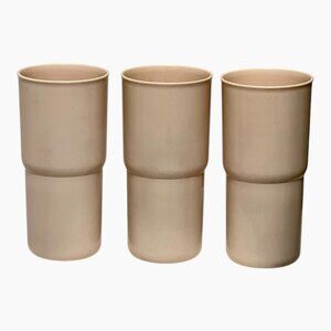 Tupperware 18oz Cups Tumblers Blush/Light Pink # 24138 Stackable J Set 3 Vintage